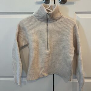 Everlane Half Zip sweater in luxe merino
